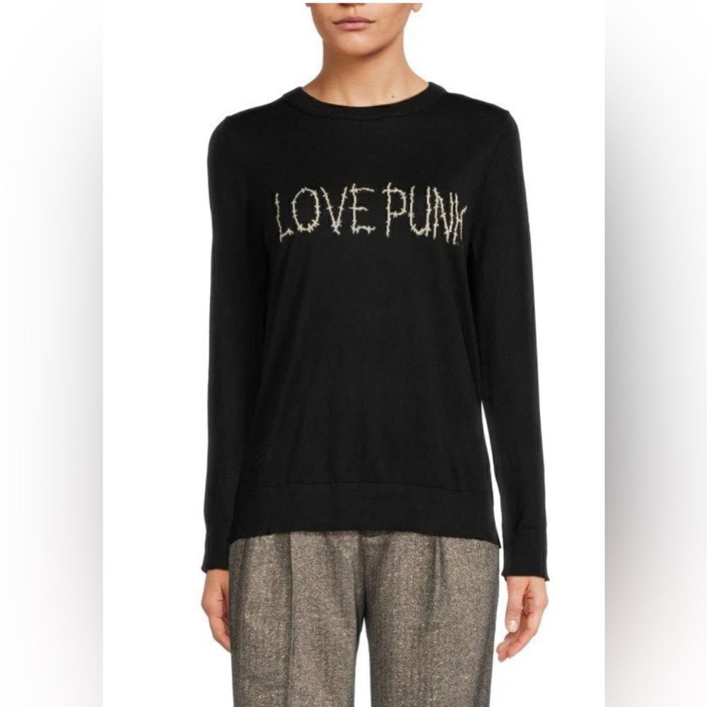 Zadig & Voltaire Miss Love Punk Intarsia black  Sweater Size Small. NWT